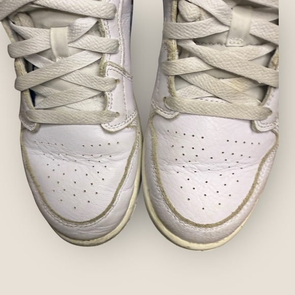 Nike Air Jordan 1 Mid White/Blue – Kids’ Size 3Y - Picture 3 of 13